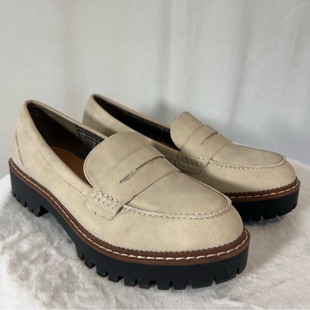 Jellypop Paris Loafers Sz 9 Bone Lug Sole Preppy Y2K Academic